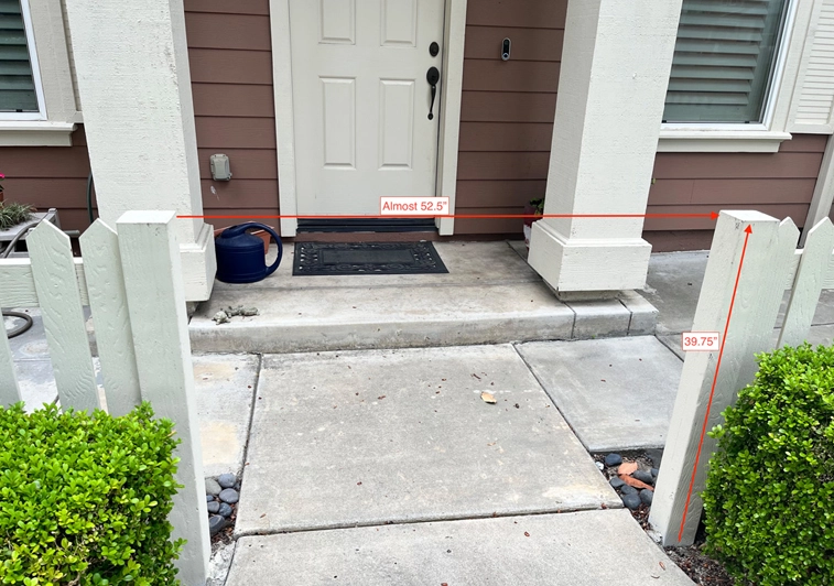Before - With no gate
